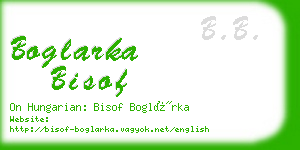 boglarka bisof business card